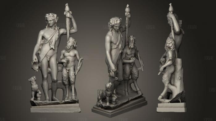 Dionysos and Pan stl model for CNC